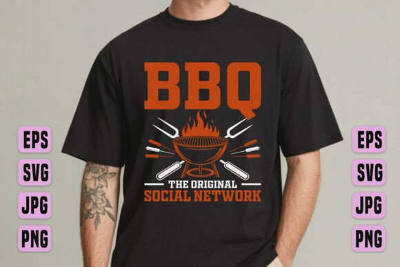 BBQ Social Network SVG File for Graphics and T-Shirt Designs