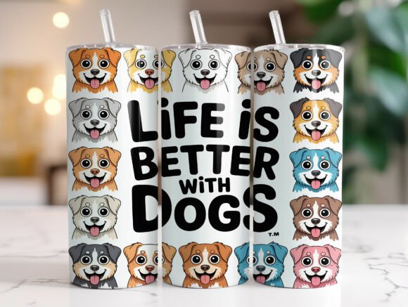 Dog Mom Quote 20oz Tumbler Wrap PNG Graphics Review
