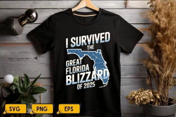 I Survived Florida Blizzard 2025 Funny Graphics and T-Shirt Designs