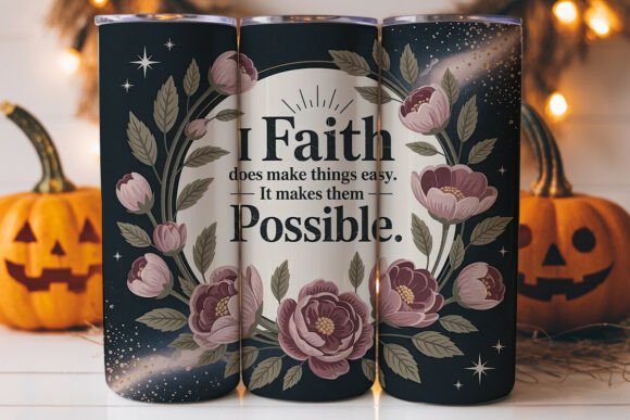 Review of Faith Inspirational Quote 20oz Tumbler for Embroidery Projects