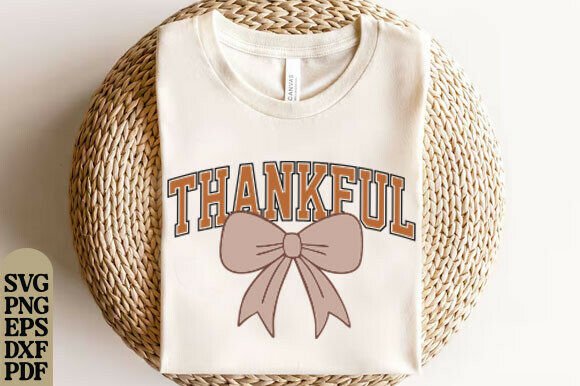 Thankful Coquette SVG PNG for T-Shirt Designs