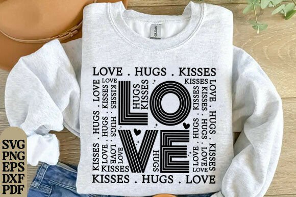Valentine Subway Art SVG, Love Shirt PNG for Graphics & T-Shirt Designs