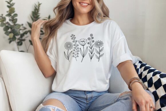 Wild Flowers Nature Lover Shirt SVG PNG Graphics Review